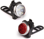 Ascher USB Rechargeable Bike Light Set